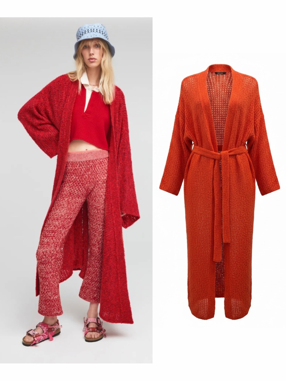 Alanui Red Multicolor Kimono Cardigan Sweater Cashmere Silk XS Resort 2020 NWT